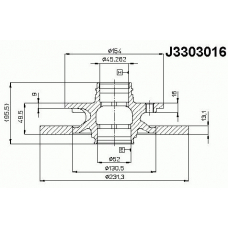 J3303016 NIPPARTS Тормозной диск