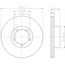 8DD 355 101-021 HELLA Тормозной диск