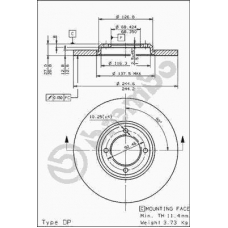 08.1659.20 BREMBO Тормозной диск