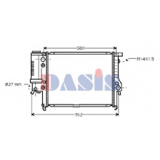 051590N AKS DASIS Радиатор, охлаждение двигателя