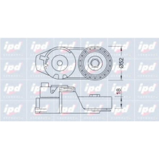 15-3269 IPD Натяжитель ремня, клиновой зубча