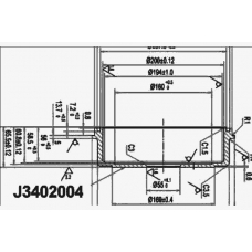 J3402004 NIPPARTS Тормозной барабан