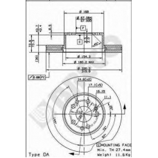 BS 8312 BRECO Тормозной диск