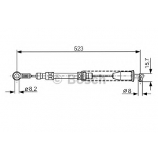 1 987 482 108 BOSCH Трос, стояночная тормозная система