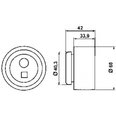 VKM 13244 SKF Натяжной ролик, ремень грм