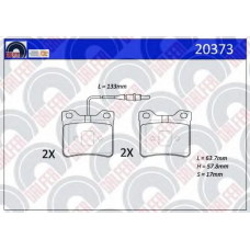 20373 GALFER Комплект тормозных колодок, дисковый тормоз