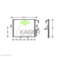 94-6286 KAGER Конденсатор, кондиционер