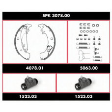 SPK 3078.00 ROADHOUSE Комплект тормозов, барабанный тормозной механизм