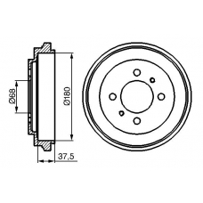 0 986 477 119 BOSCH Тормозной барабан