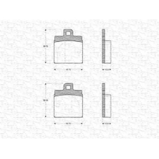 363702160039 MAGNETI MARELLI Комплект тормозных колодок, дисковый тормоз