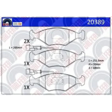 20389 GALFER Комплект тормозных колодок, дисковый тормоз