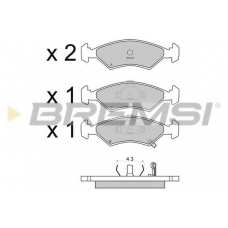 BP2647 BREMSI Комплект тормозных колодок, дисковый тормоз