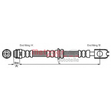 4110353 METZGER Тормозной шланг