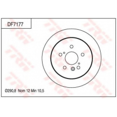 DF7177 TRW Тормозной диск
