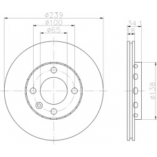 8DD 355 104-201 HELLA PAGID Тормозной диск