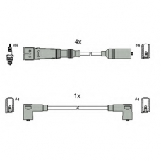 134786 HITACHI Комплект проводов зажигания