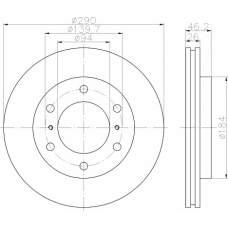 8DD 355 114-571 HELLA PAGID Тормозной диск