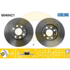 6410812 GIRLING Комплект тормозов, дисковый тормозной механизм