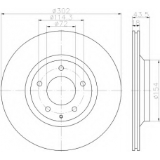 8DD 355 115-211 HELLA Тормозной диск