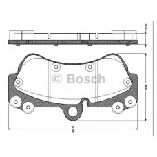 0 986 TB2 454 BOSCH Комплект тормозных колодок, дисковый тормоз