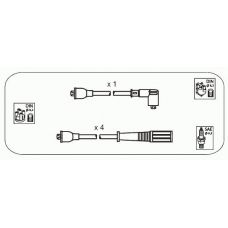 AFS57 JANMOR Комплект проводов зажигания