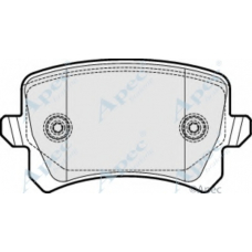 PAD1654 APEC Комплект тормозных колодок, дисковый тормоз