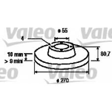 186898 VALEO Тормозной диск