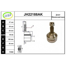 JH22188AK SERA Шарнирный комплект, приводной вал