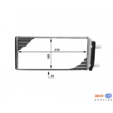 8FH 351 312-481 HELLA Теплообменник, отопление салона