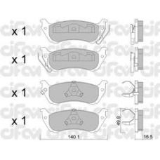 822-570-0 CIFAM Комплект тормозных колодок, дисковый тормоз