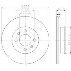 8DD 355 116-561 HELLA Тормозной диск