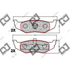 BP1921 DJ PARTS Комплект тормозных колодок, дисковый тормоз