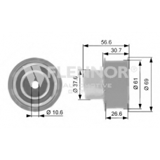 FU11049 FLENNOR Паразитный / ведущий ролик, зубчатый ремень