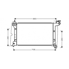 TO2289 AVA Радиатор, охлаждение двигателя