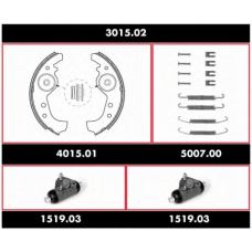 3015.02 WOKING Комплект тормозов, барабанный тормозной механизм