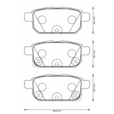 573384B BENDIX Комплект тормозных колодок, дисковый тормоз