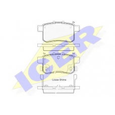 181907 ICER Комплект тормозных колодок, дисковый тормоз