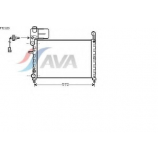 FT2120 AVA Радиатор, охлаждение двигателя