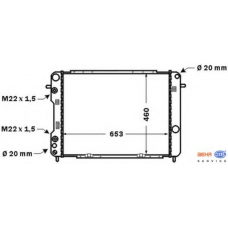 8MK 376 771-261 HELLA Радиатор, охлаждение двигателя