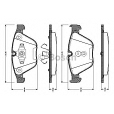 0 986 TB3 033 BOSCH Комплект тормозных колодок, дисковый тормоз