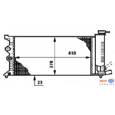 8MK 376 719-431 HELLA Радиатор, охлаждение двигателя