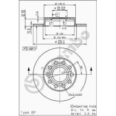 08.9136.11 BREMBO Тормозной диск