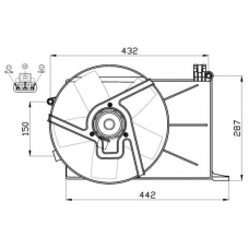 47459 NRF Вентилятор, охлаждение двигателя