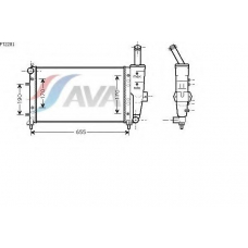 FT2281 AVA Радиатор, охлаждение двигателя