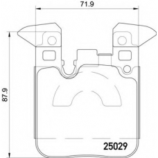 P 06 087 BREMBO Комплект тормозных колодок, дисковый тормоз