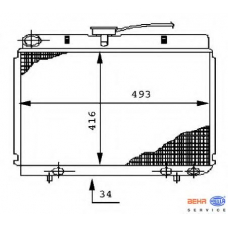 8MK 376 710-541 HELLA Радиатор, охлаждение двигателя