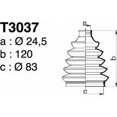 T3037 DEPA Комплект пылника, приводной вал