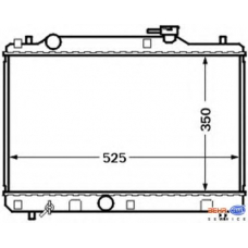 8MK 376 724-581 HELLA Радиатор, охлаждение двигателя