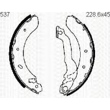 8100 16537 TRIDON Brake shoes