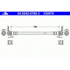 24.5242-0190.3 ATE Тормозной шланг